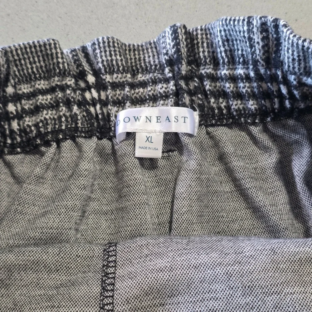 Downeast Plaid Button Front Paperbag Waist Mini Skirt Black White XL‎